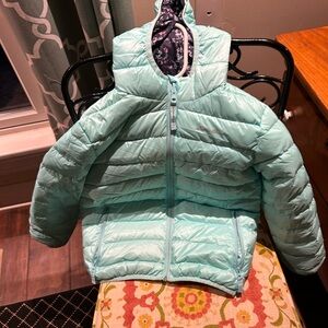 Girls teal small, Eddie Bauer puff jacket